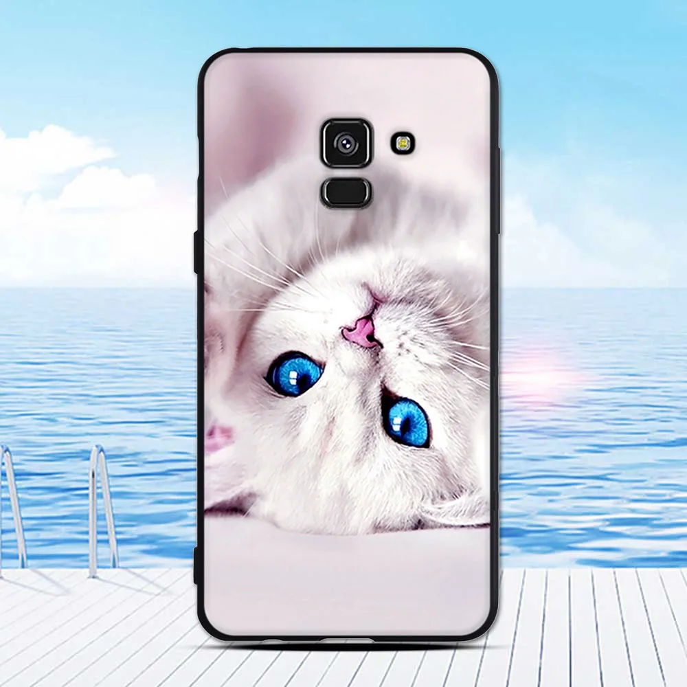 Чехол для телефона Samsung galaxy A8 2018 мягкий силиконовый чехол-накладка защитный чехол