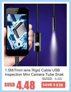 LESHP 2 м 7 мм объектив USB эндоскоп водонепроницаемый IP67 USB OTG Змея бороскоп труба 0,3 мегапикселя камера для ПК