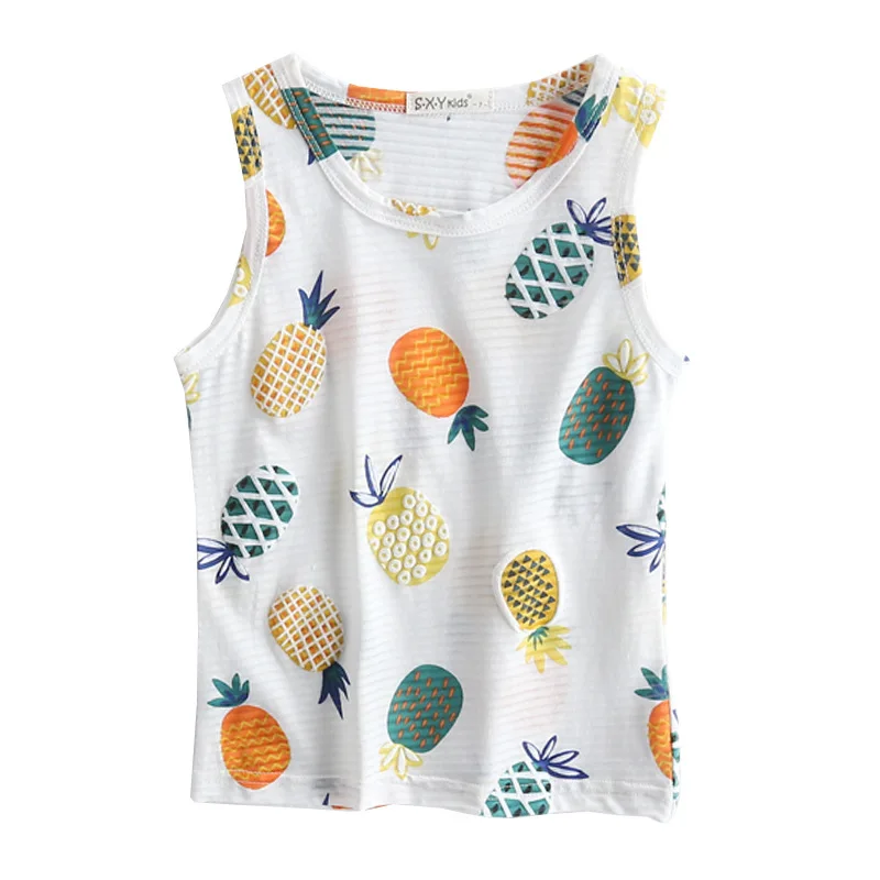 Летняя футболка для маленьких мальчиков и девочек хлопковая нижнее белье