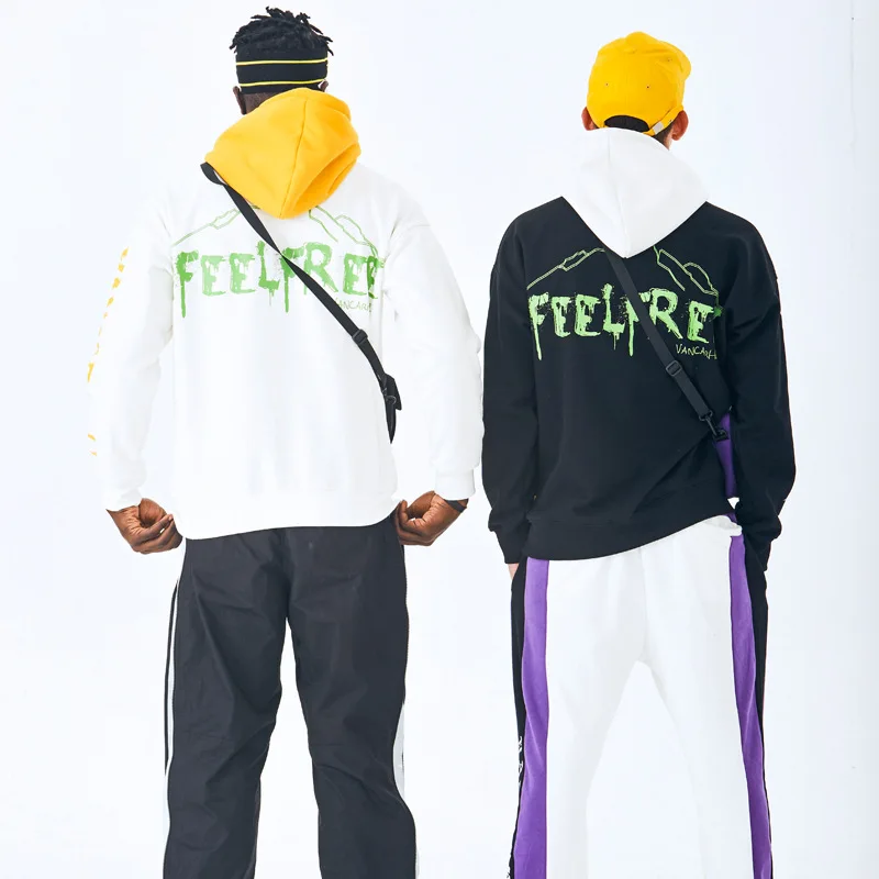 Краски письмо Снежная гора толстовки с принтом в стиле пэтчворк и КолорБлок