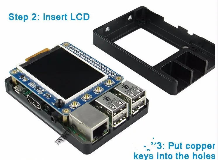 Для Raspberry pi 3B/2B/B+ алюминиевый корпус ультратонкий теплоотвод коробка из алюминиевого сплава с экраном портативные костюмы