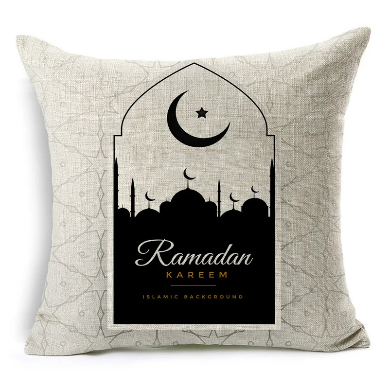 Рамадан исламский ИД Мубарак для украшения дома Наволочка Декор Диван хлопок