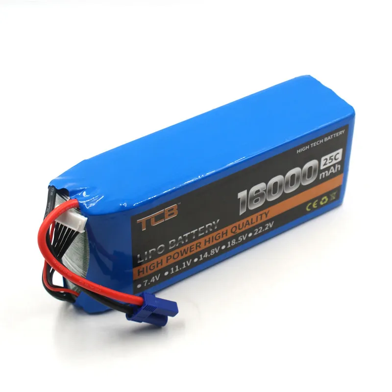 TCB RC самолет LiPo батарея 4S 14,8 V 16000mAh 25C для RC Дрон четырех винтовой вертолет автомобиль Лодка танк