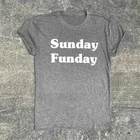 Sunday Funday футболка женская мода гранж tumblr хлопковая Футболка со смешным надписью хлопковая Повседневная футболка высокого качества в уличном стиле топы арт блуза рубашка