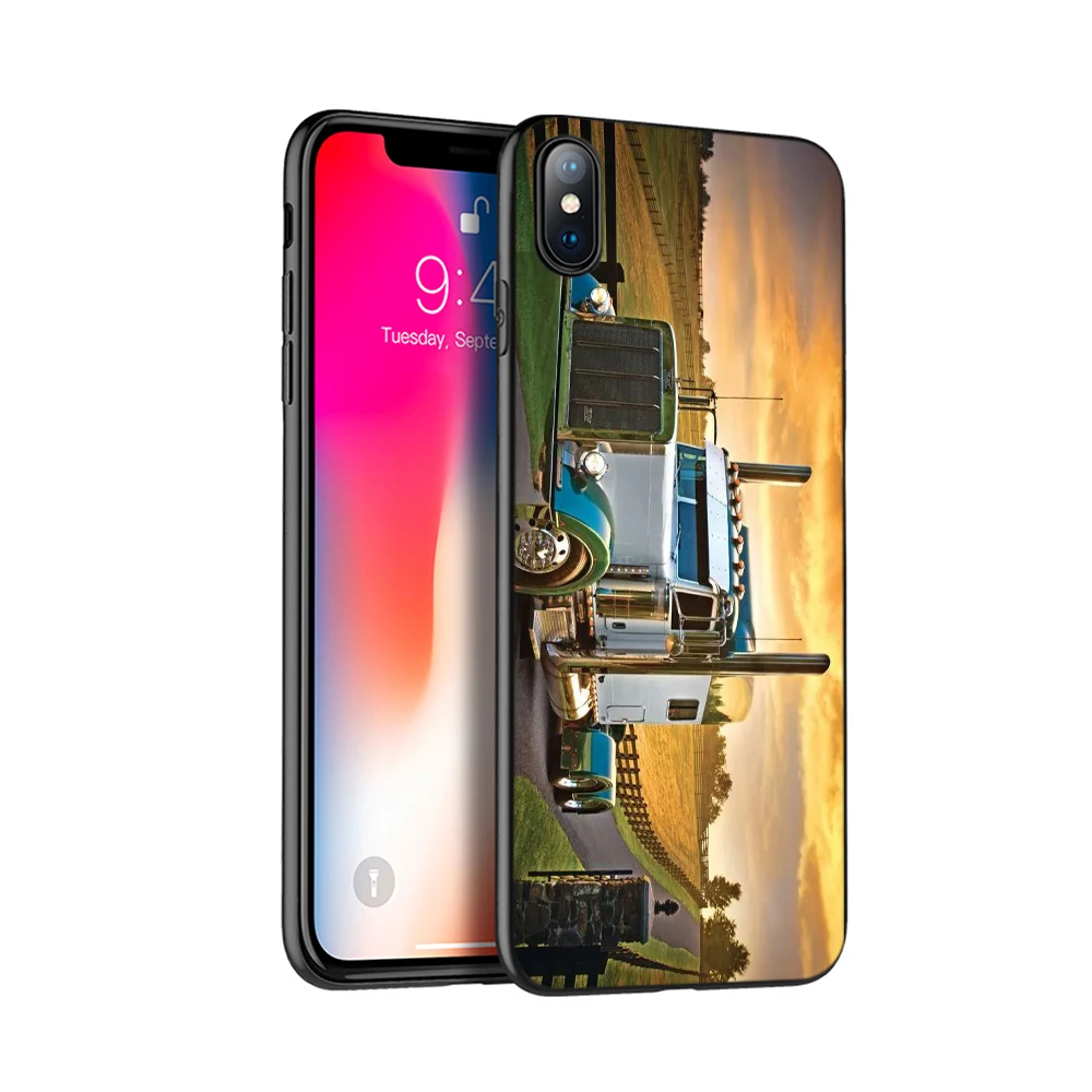 Черный чехол из ТПУ для iphone 5 5s SE 2020 6 6s 7 8 plus X 10 XR XS 11 pro MAX силиконовый грузовиков |