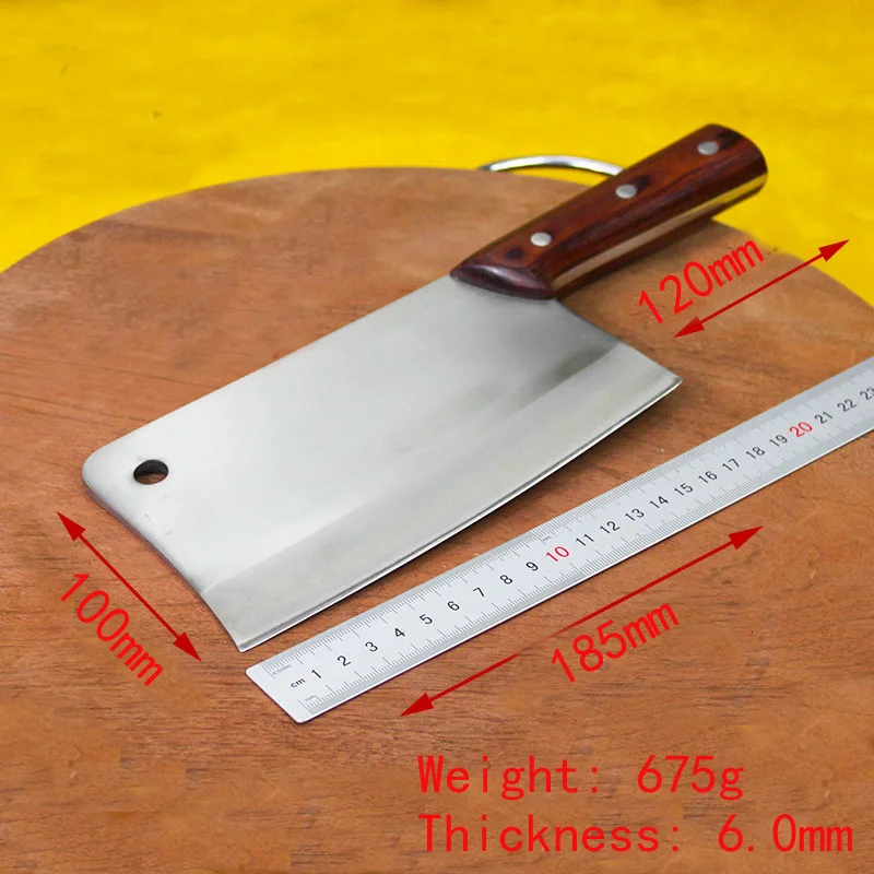 Chop bone knife Кованый нож из нержавеющей стали, профессиональный нож для резки костей, нож для резки больших костей, ножи для дров, кухонный нож для резки, топор, мясник - Цвет: Chop bone knife