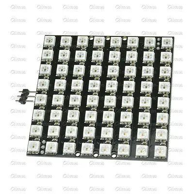WS2812 8x8 64 LED Matrix 5050 RGB Full-Color Driver Black Board | Электроника