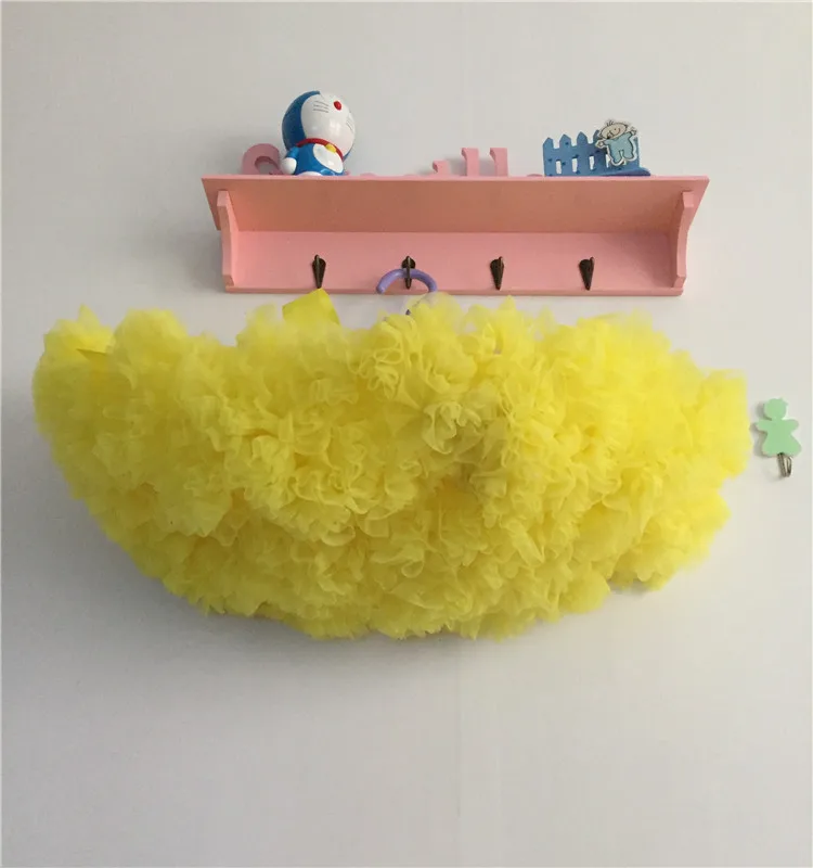 Шифоновые юбки-пачки желтого цвета из нейлона для новорожденных однотонные