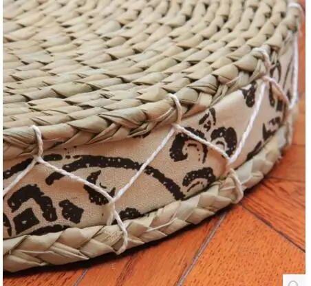 Простая соломенная подушка для сиденья weaven коврик эркера татами круглая