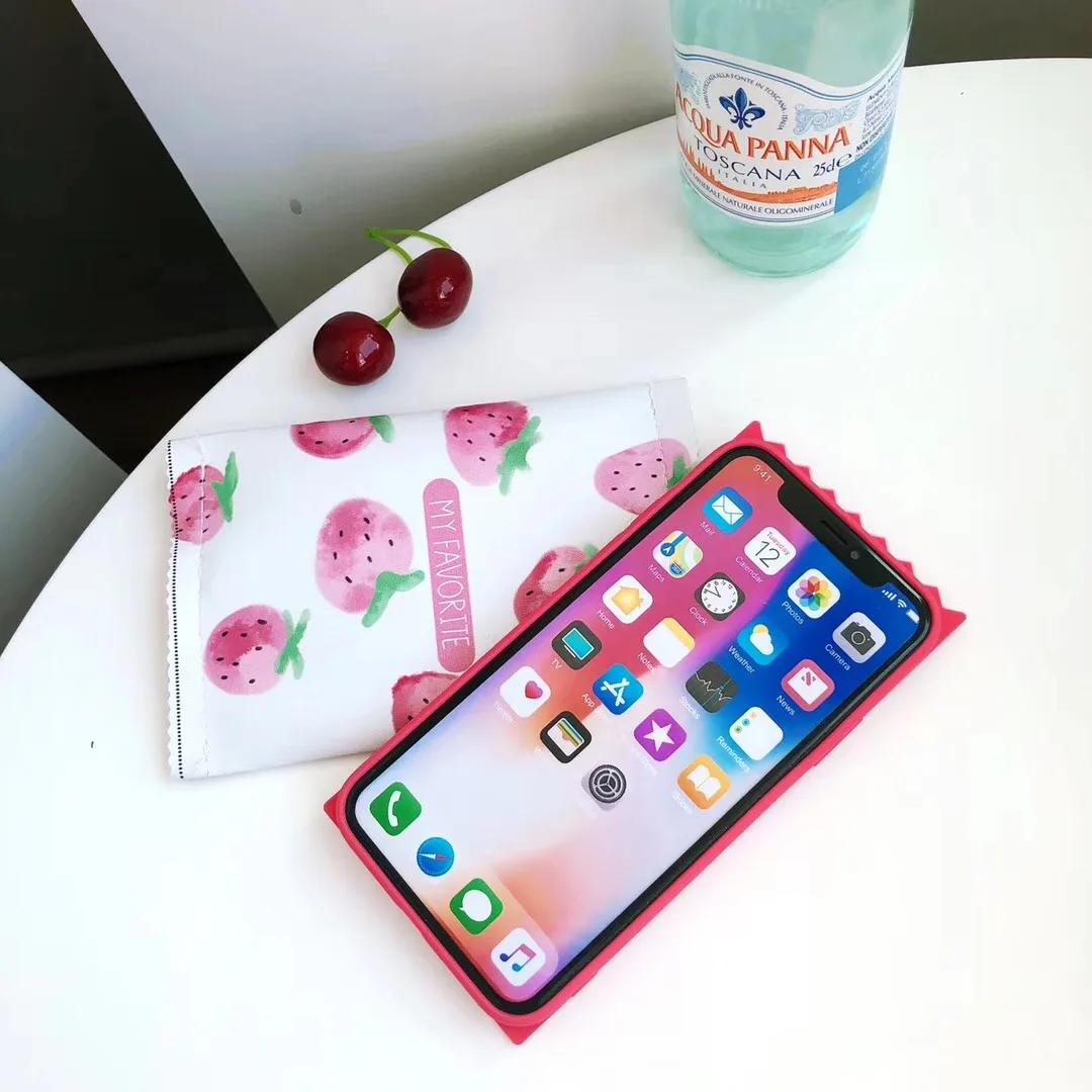 Для iPhone XS MAX XR милый 3D клубничный карамельный мультяшный чехол для телефона для IPhone 6 7 8 Plus мягкая девушка серия задняя крышка для 6 6S 6P