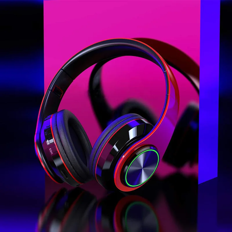 Беспроводные Bluetooth Складные стерео наушники проводные гарнитуры с