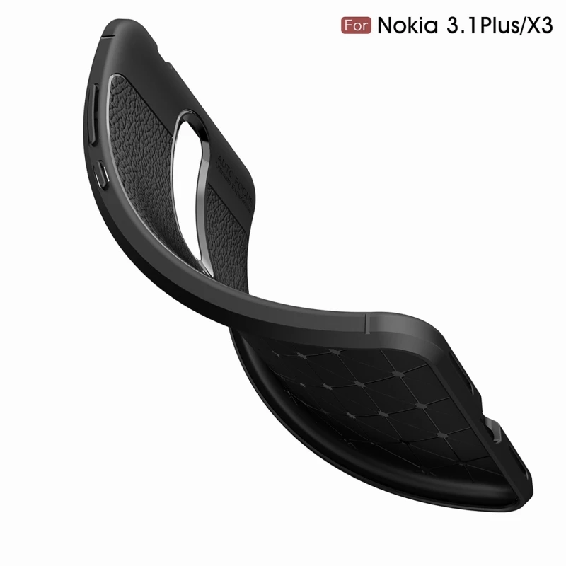 Чехол HAWEEL для телефона Nokia 3 1 Plus/X3 текстура личи ударопрочный чехол из ТПУ