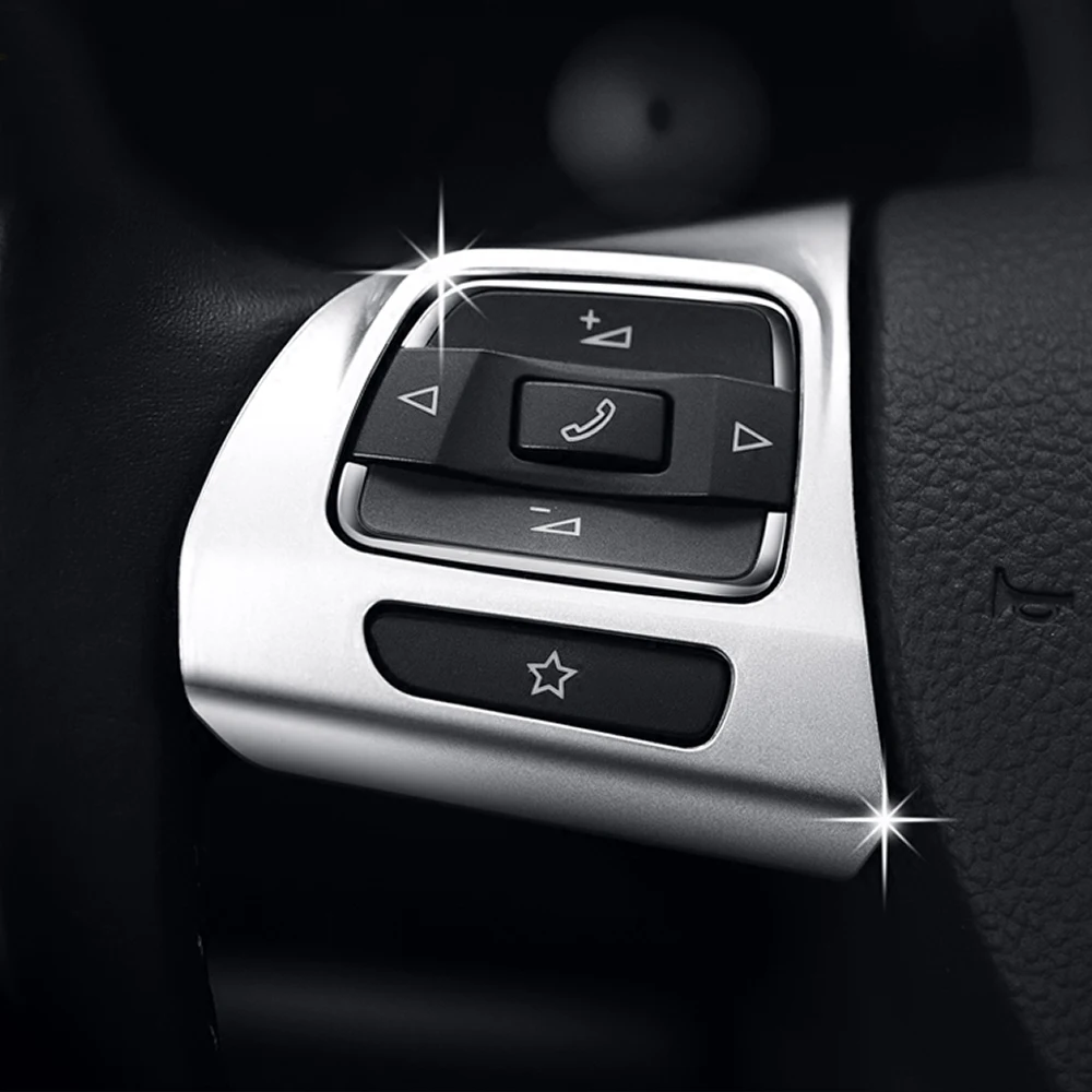 Хромированный чехол на руль для VW Golf MK6 Jetta Passat B7 CC автомобильные аксессуары 1 пара