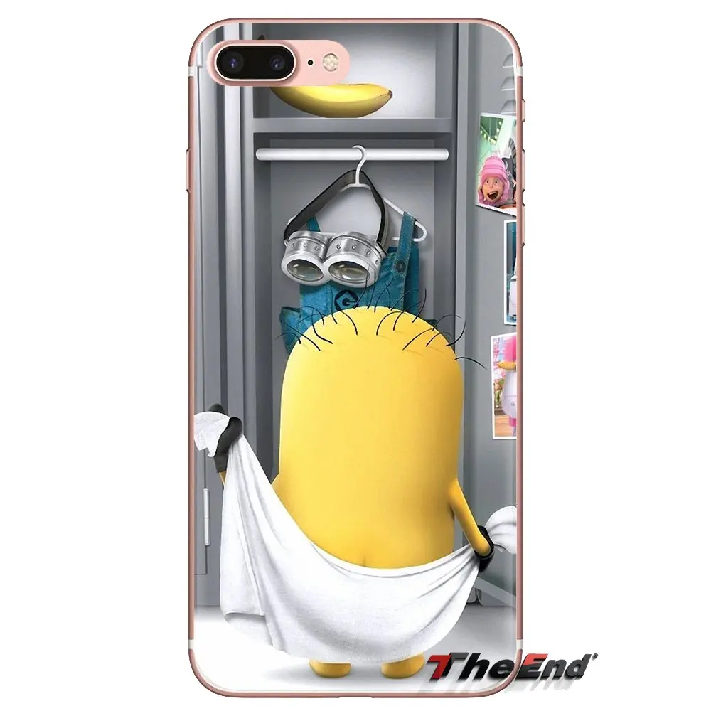 For Xiaomi Redmi 4A S2 Note 3 3S 4 4X 5 Plus 6 7 6A Pro Pocophone F1 Cartoon Despicable Me Yellow Minions Transparent TPU Covers |