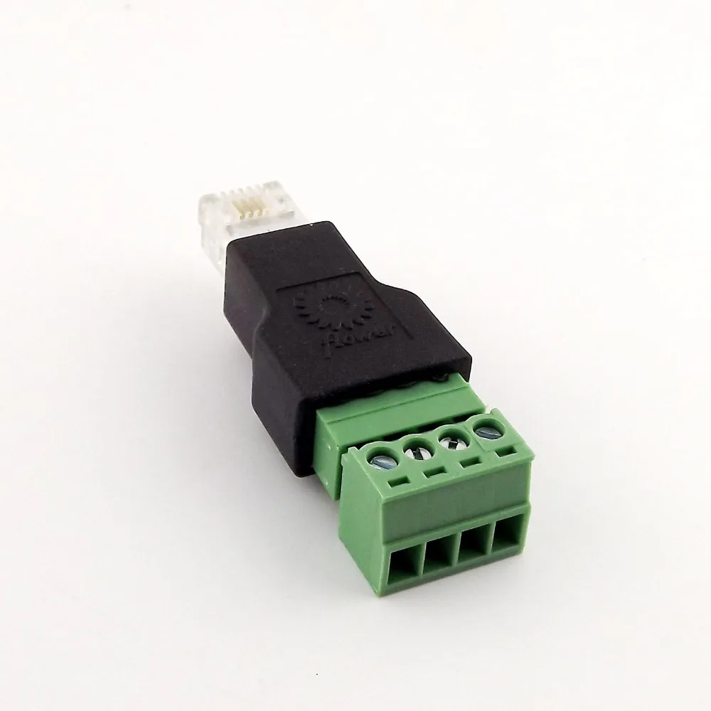 10 шт. Ethernet RJ11 6P4C штекер к винтовой клемме 4 контактный распределитель системы