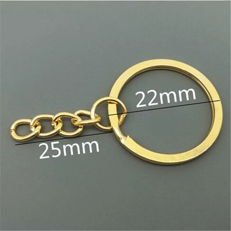 

10pcs/lot rhodium gold Antique Bronze Plated Key Ring Keychain Circle Split Ring Key Chains Keyrings DIY Keychains Accessories