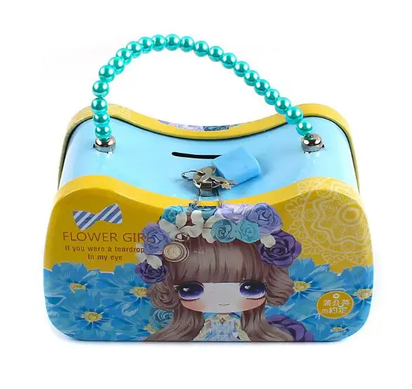 1 шт. Детская копилка для свиньи Классическая Милая жестяная коробка девочек