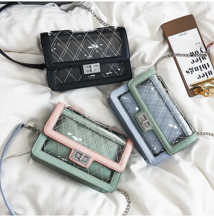 NBSAMENG Дизайн Для женщин вечерние Crossbody сумка прозрачная ПВХ Желе маленькая леди