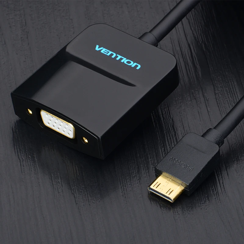 Vention Mini HDMI адаптер К VGA конвертер кабель позолоченный 1080P папа к женскому питанию