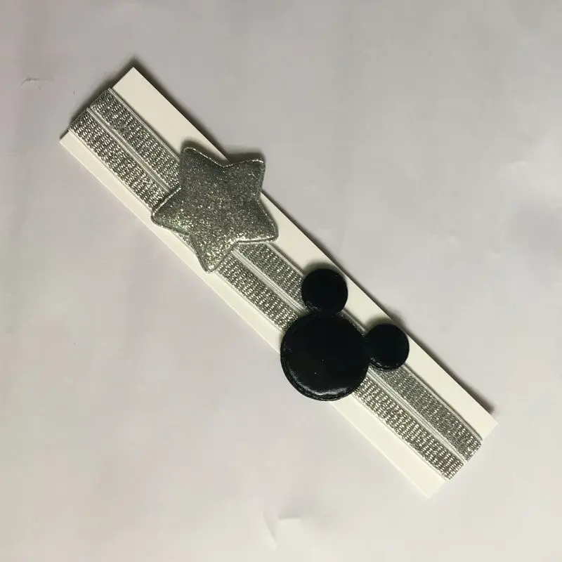 Ободок детский для девочек эластичный с сияющей звездой и Минни-Маус A140 |