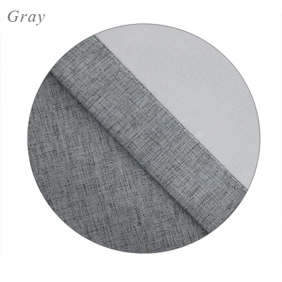 Gray Плотные затемненные занавески для гостиной, домашний декор, плотные льняные занавески для спальни, готовые, на заказ - Цвет: Gray