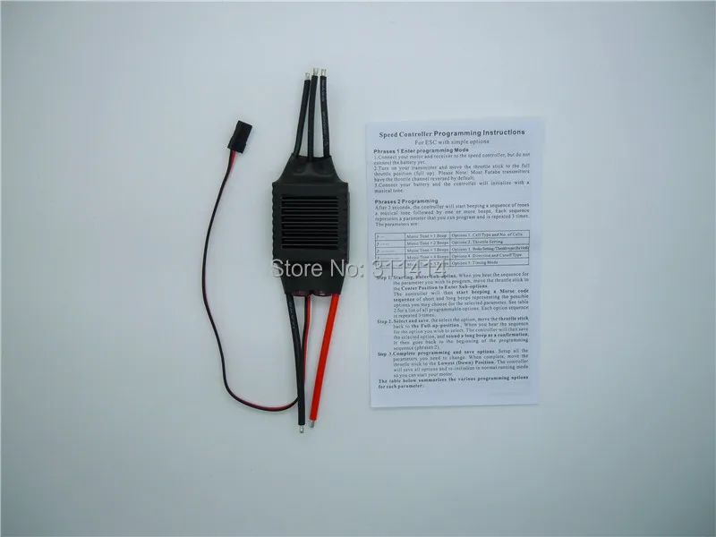 3 шт./лот RC хобби ESC 50A поставляется с 3а BEC 2-4S бесщеточный контроллер скорости