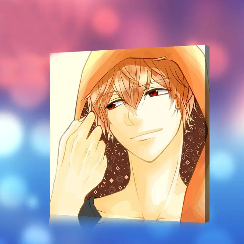 Diy живопись маслом по номерам Волчья девушка и черный принц Модульная картина Ookami