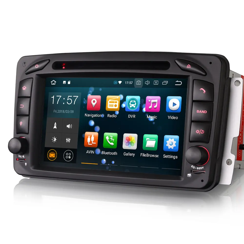 7 &quotAndroid 9 0 Pie OS автомобильный DVD Мультимедиа gps радио для Mercedes-Benz C-Class W203 S203 2000-2005 &amp