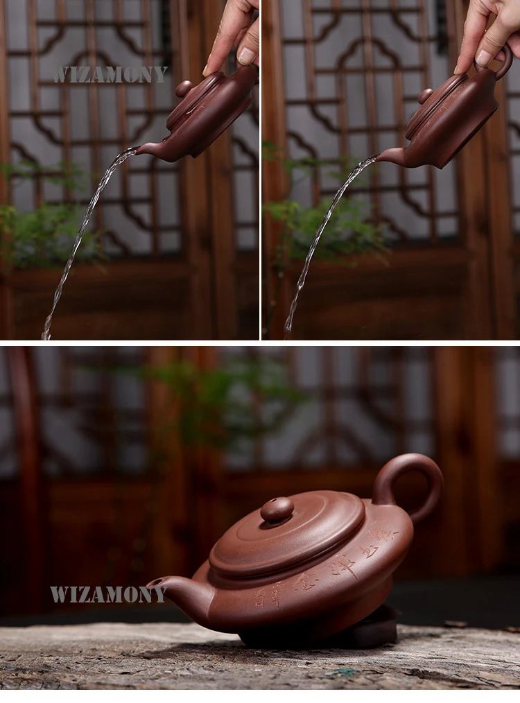 Оригинальный чайный набор WIZAMONY из руды и фиолетовой глины 240 мл чайник Zisha Ceramics Arts