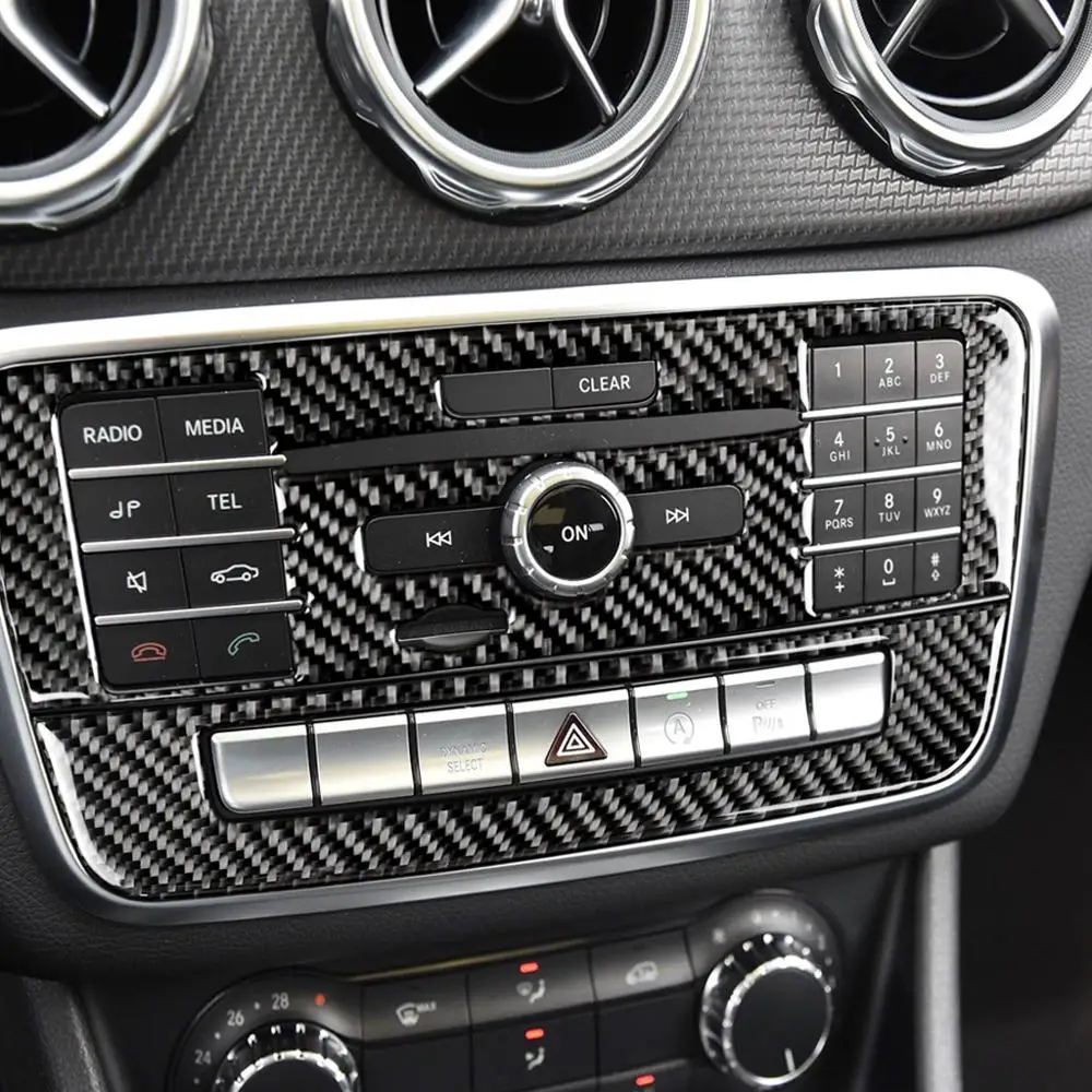 TPIC CD панель управления кондиционер автомобиля из углеродного волокна наклейка