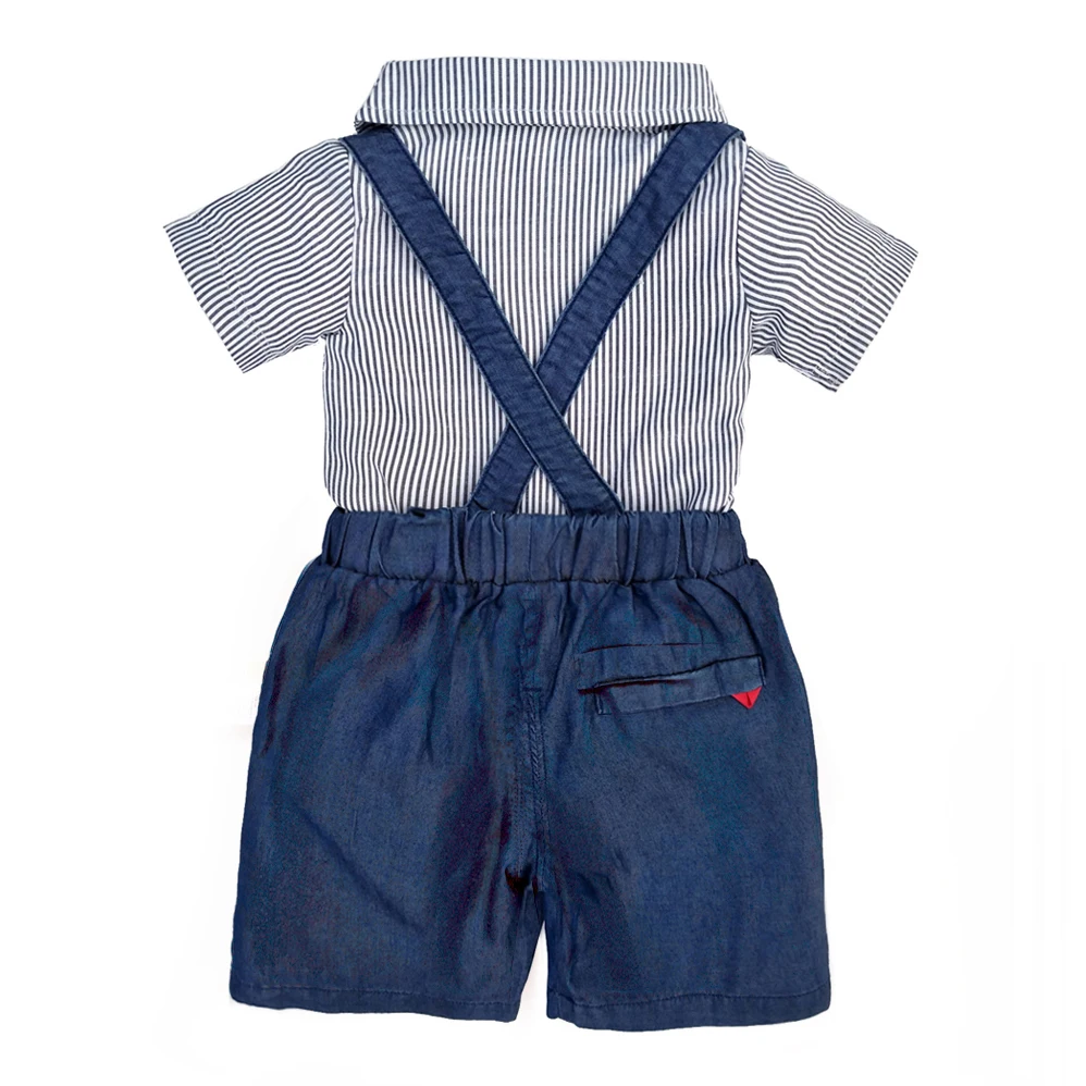 baby boy clothing shirt and suspender shorts newborn boys set t-shirts romper pants clothes for summer suit 4pcs |