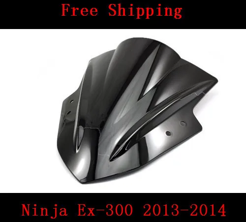 Ветровое стекло для мотоцикла Kawasaki Ninja EX 300 2013 2014 EX300 13 14 черное|windshield windscreen|bubble