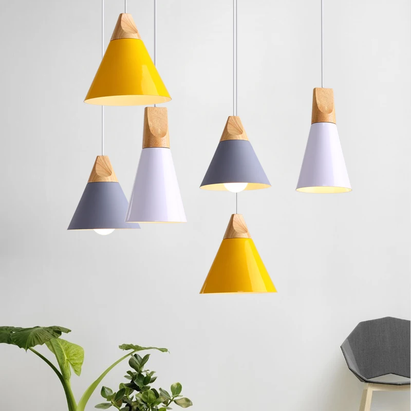 Современная светодиодная Подвесная лампа E27 в скандинавском стиле для гостиной