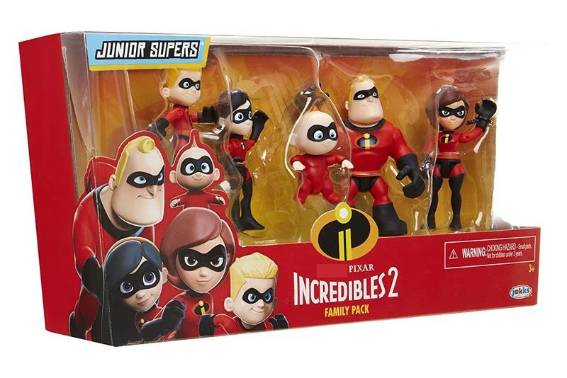Pixar The Incredibles 2 family pack Junior Supers Figures Toys Dash Parr Jack Parr Elastigirl 4-10 см