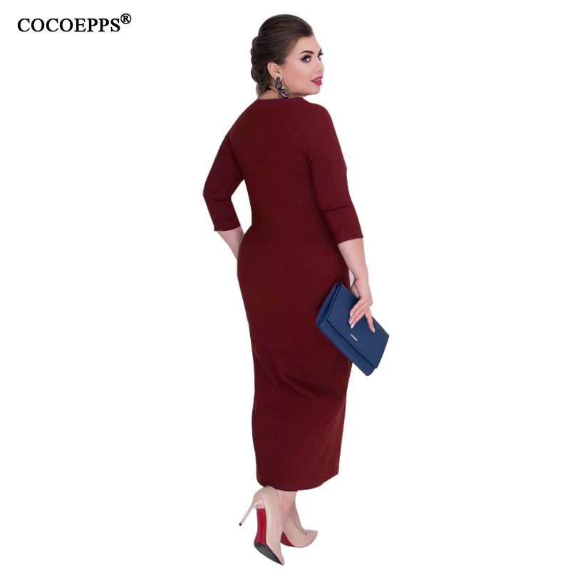 Женское облегающее платье COCOEPPS элегантное большого размера плюс 5xl 6xl вечерние