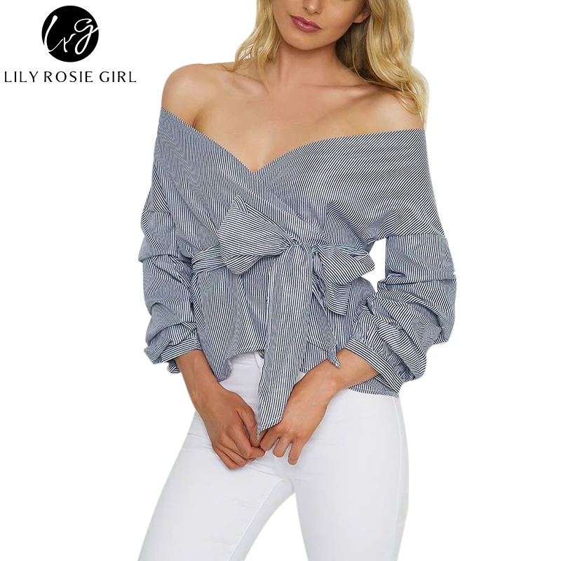 Conmoto Чёрная блузка с открытыми плечами сексуальная женская рубашка рукафами