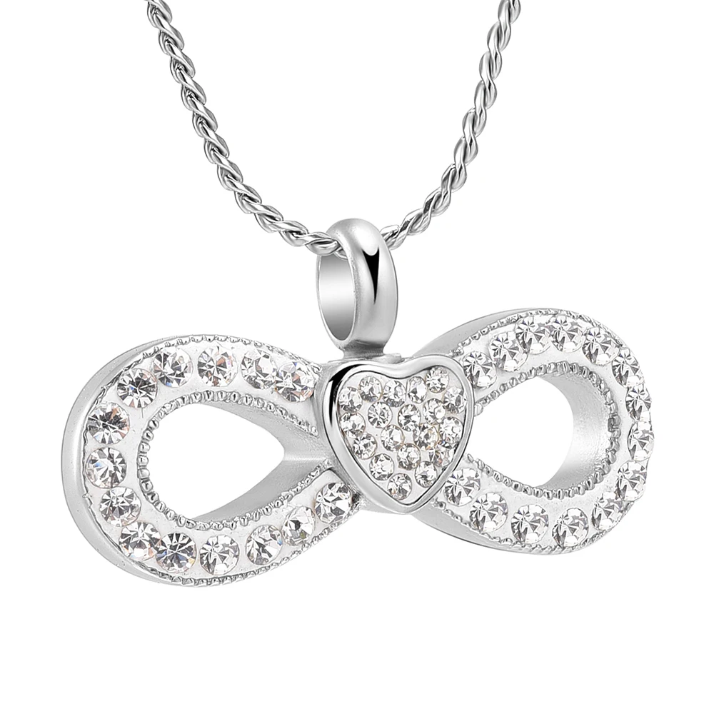 K001 Кристалл инкрустация сердце бантик кремации ювелирные изделия для кулон с