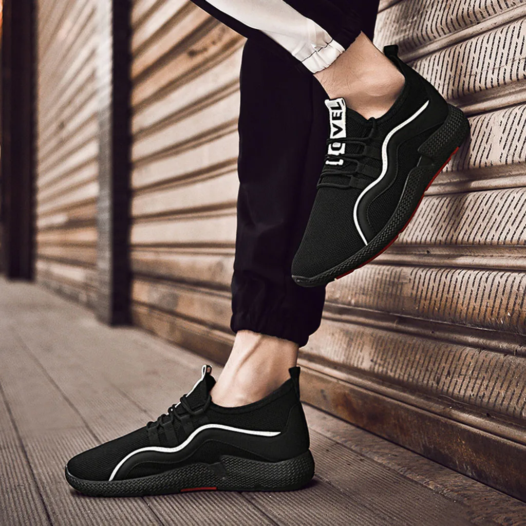 Мужские сетчатые кроссовки SAGACE серые легкие для бега и прогулок