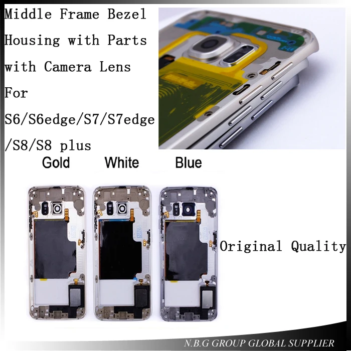 10 шт./лот новый корпус средняя рамка для Samsung Galaxy S6/S6 edge/S7/S7 edge средний с ободком