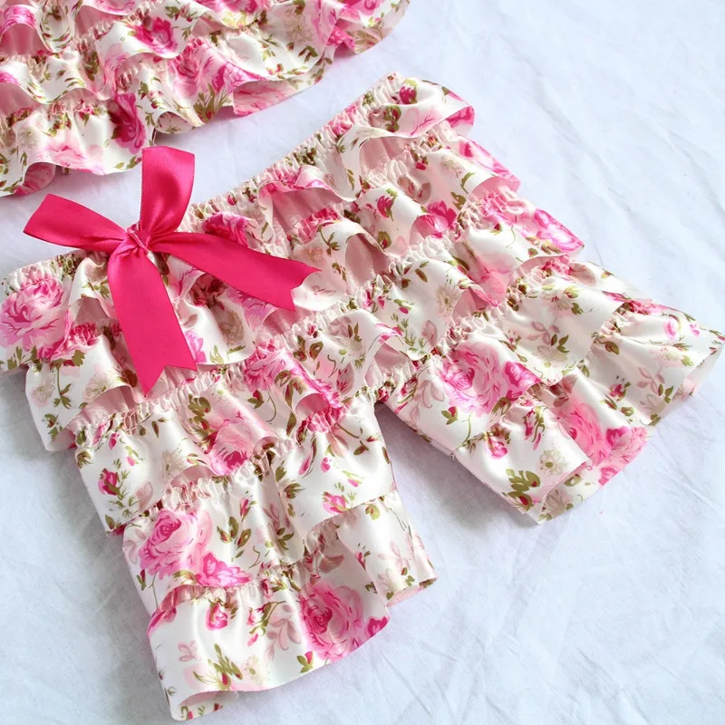 Детский Атласный комбинезон с Красной Повязкой для волос и шортами | Мать ребенок