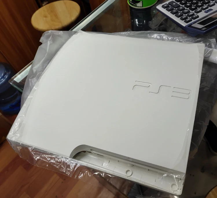 Белый чехол для ps3 тонкий с полным покрытием корпуса консоли slim логотипом сделано