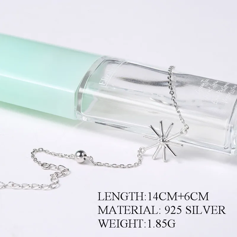 

PONYKISS Romantic Real S925 Sterling Silver Round Sunflower Bracelets Fine Jewelry Women Creative Sweet Engagement Gift