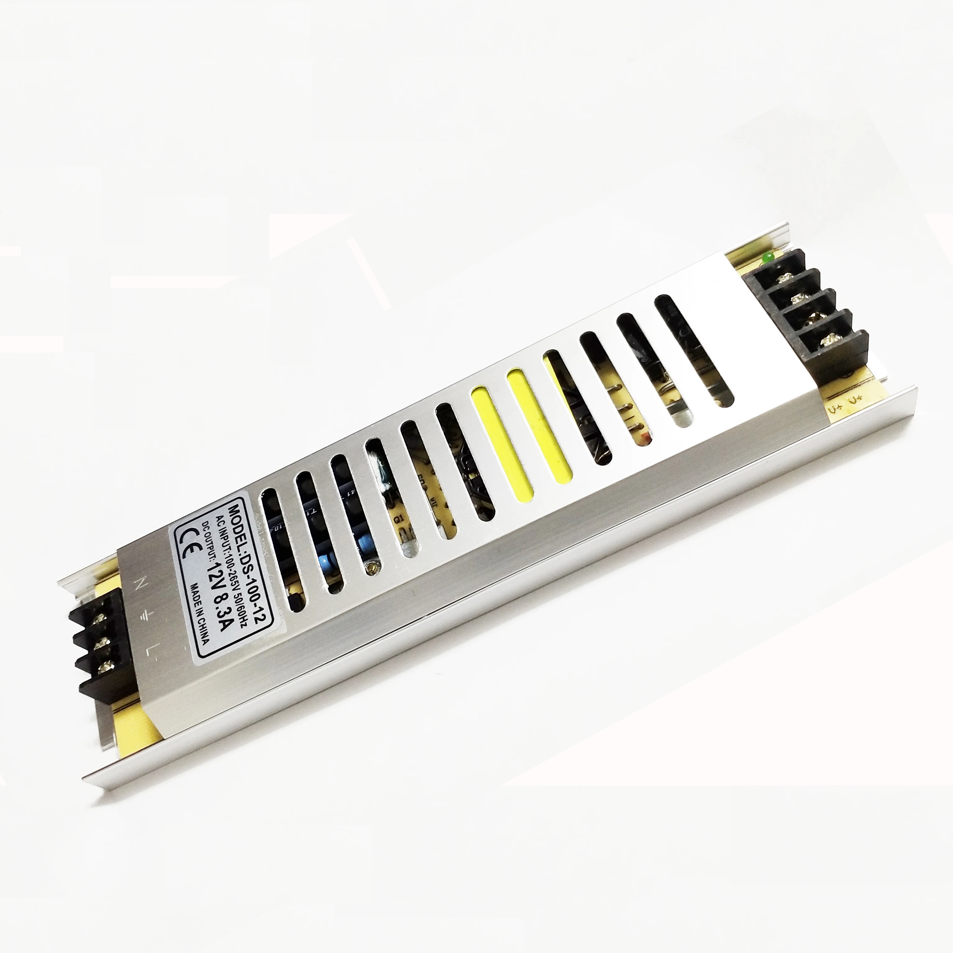 Ультра тонкий AC110 ~ 220V к DC 12V 100W источник питания LED преобразовывать адаптер