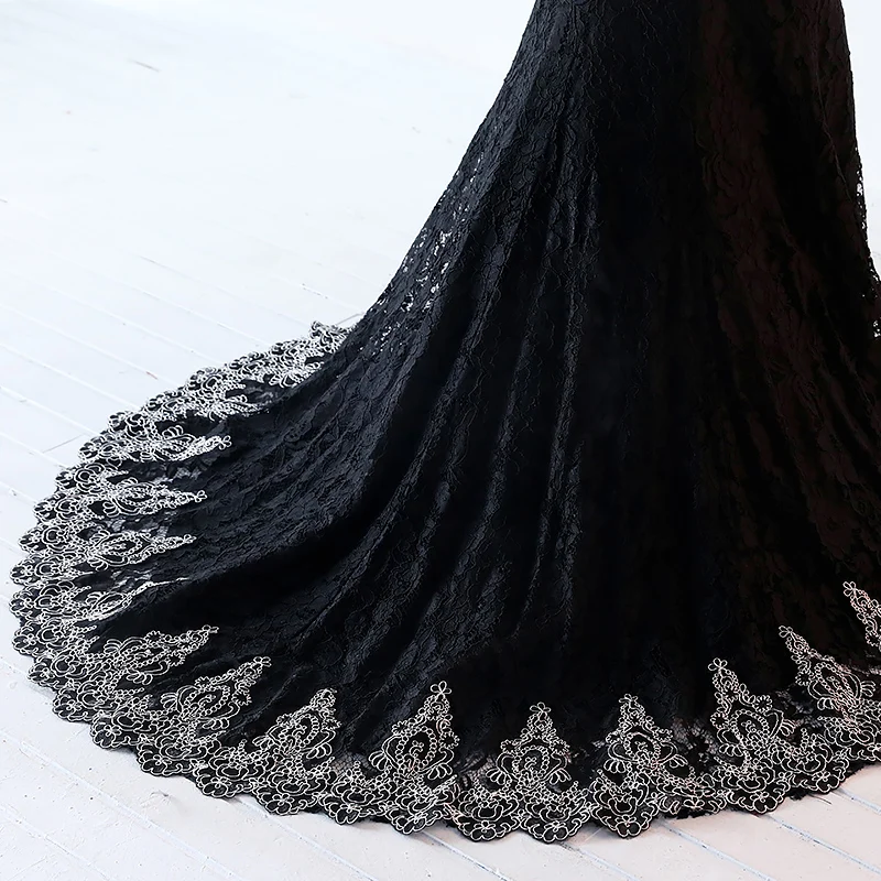 Black Lace Mother of the Bride Dresses for Weddings Off Shoulder Mermaid Evening Groom Godmother | Свадьбы и торжества