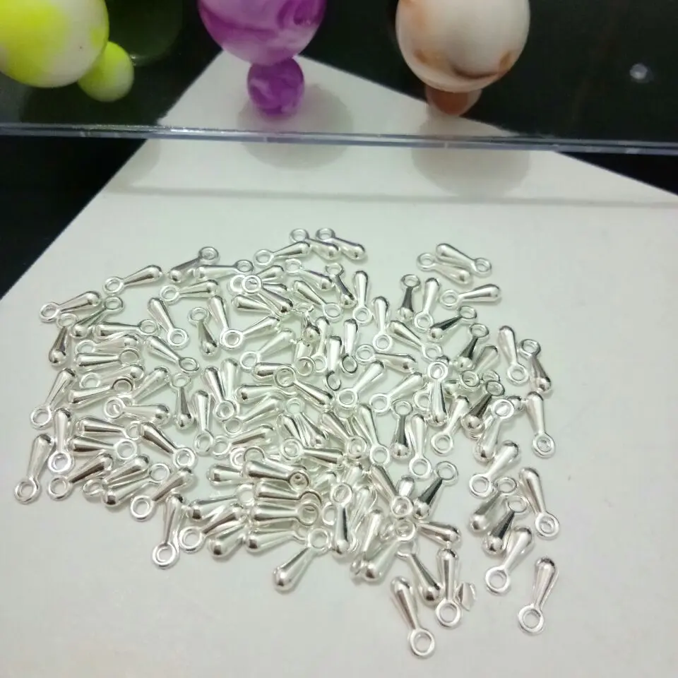 Маленькие бусины-капельки 7 мм из сплава Hot200pcs для ожерелья браслета обжимных