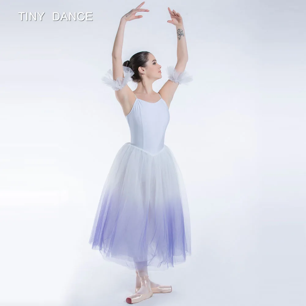 Ombre Purple Long Ballet Dance Tutu for Girls Ballet Dancing Performance Costumes Romantic Tutus Adult Ballerina Dresses 19335