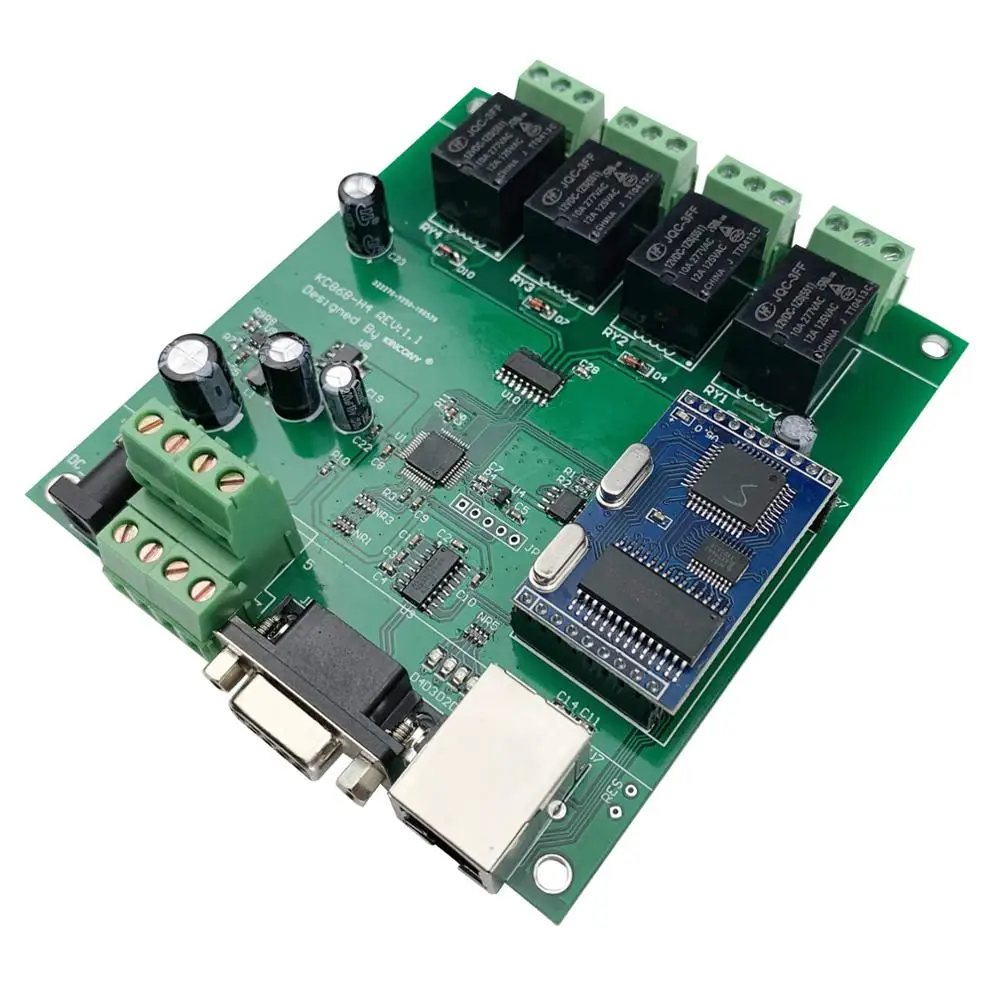 Ethernet модуль управления реле Lan Wan сетевая паутина сервер RJ45 RS232 порт 4 канала TCP IP