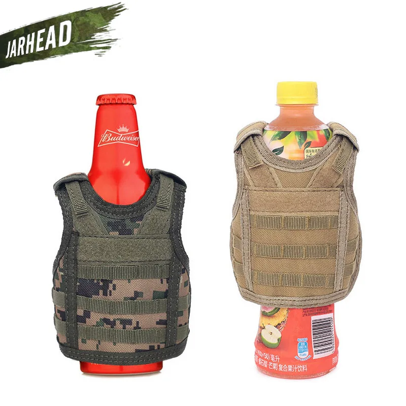 

Tactical Mini Molle Beer Hunting Vest Military Miniature Vests Beverage Cooler Water Bottle Adjustable Shoulder Strap (2pc/lot)