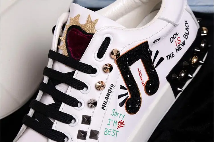 Женская повседневная обувь с заклепками и закругленным носком|women casual shoes|female