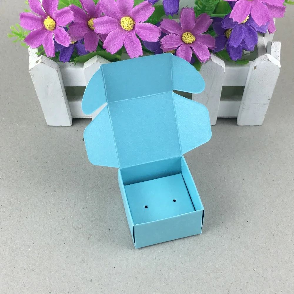 200 наборов бумажных коробок для ювелирных изделий и карточек сережек Крафт